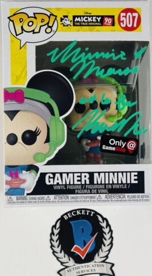 KAITLYN ROBROCK SIGNED GAMER MINNIE MOUSE FUNKO 507 GAME STOP EXCLUSIVE DISNEY