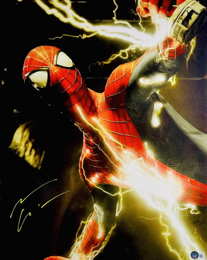 ANDREW GARFIELD SIGNED METALLIC 16X20 PHOTO SPIDER-MAN NO WAY HOME MARVEL BAS 68