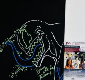 SAM DE LA ROSA SIGNED VENOM 8x10 COLORED SKETCH BOARD CANVAS MARVEL JSA 73