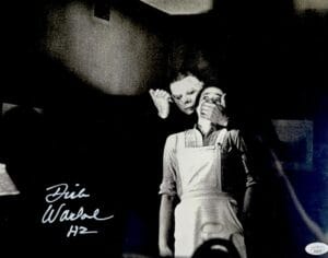 DICK WARLOCK SIGNED METALLIC 11X14 PHOTO MICHAEL MYERS HALLOWEEN 2 JSA 798