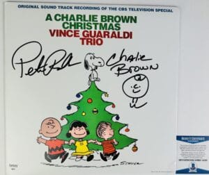 PETER ROBBINS SIGNED A CHARLIE BROWN CHRISTMAS RECORD VINYL ALBUM PEANUTS BAS 66