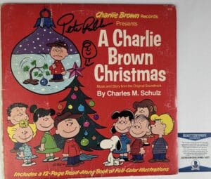 PETER ROBBINS SIGNED A CHARLIE BROWN CHRISTMAS RECORD VINYL ALBUM PEANUTS BAS 71