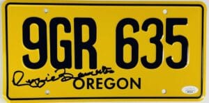 REGGIE BANNISTER SIGNED SCREEN ACCURATE LICENSE PLATE PHANTASM AUTOGRAPH JSA 018