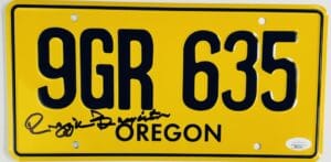 REGGIE BANNISTER SIGNED SCREEN ACCURATE LICENSE PLATE PHANTASM AUTOGRAPH JSA 014