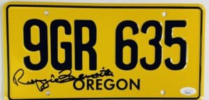 REGGIE BANNISTER SIGNED SCREEN ACCURATE LICENSE PLATE PHANTASM AUTOGRAPH JSA 013