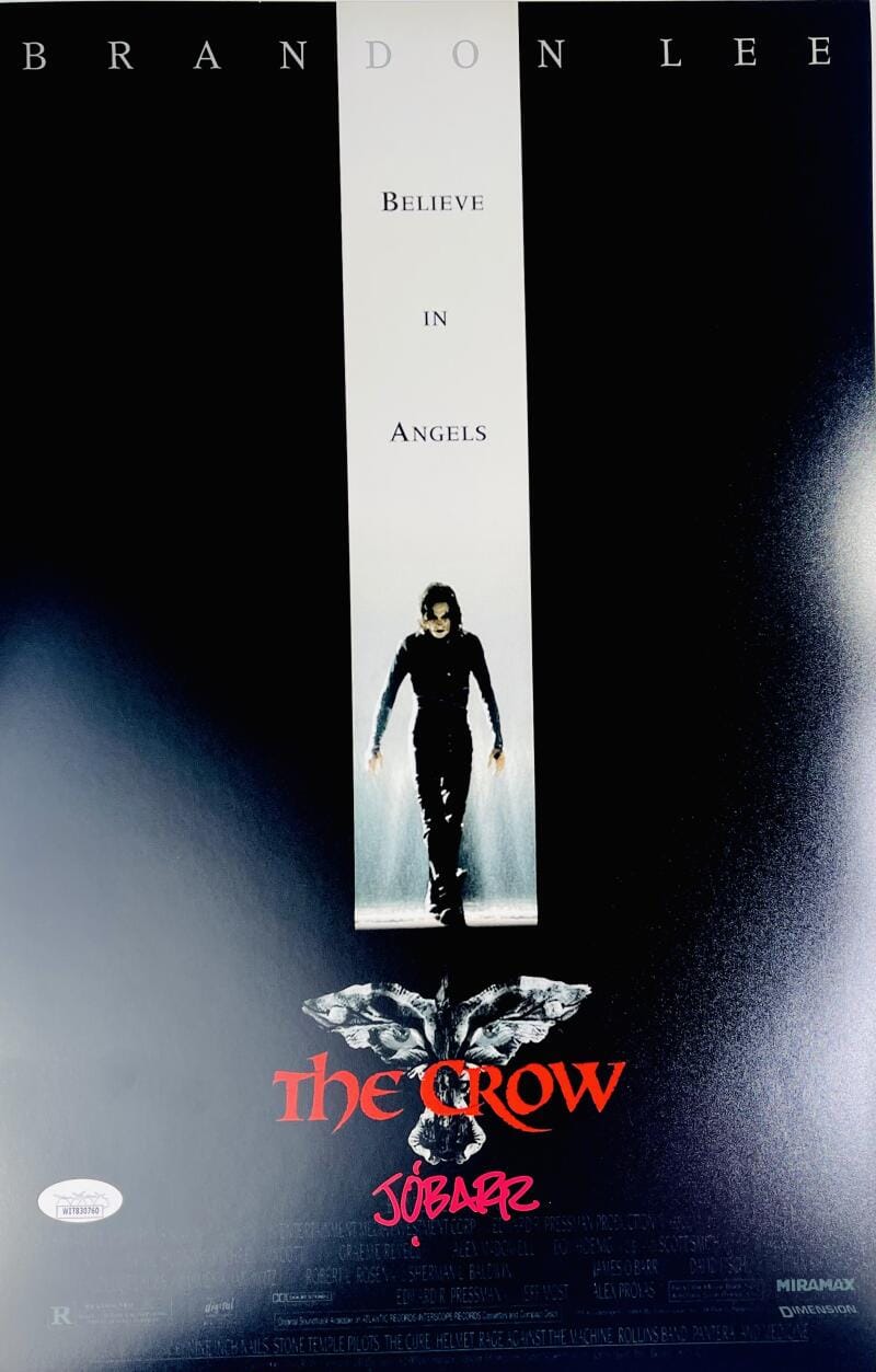 JAMES O'BARR SIGNED THE CROW 11X17 PHOTO MINI MOVIE POSTER OBARR JSA 760