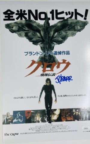 JAMES O'BARR SIGNED THE CROW 11X17 PHOTO MINI MOVIE POSTER OBARR JSA 778