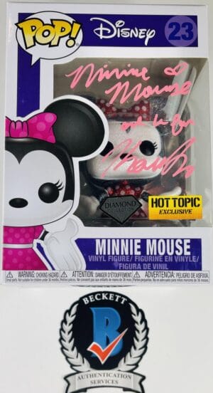 KAITLYN ROBROCK SIGNED MINNIE MOUSE DIAMOND FUNKO POP 23 DISNEY HOT TOPIC BAS 47