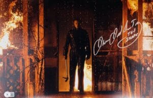 JAMES JUDE COURTNEY SIGNED HALLOWEEN KILLS 11X17 PHOTO MICHAEL MYERS BAS 162