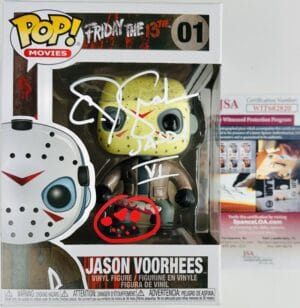 CJ GRAHAM C.J. SIGNED JASON VOORHEES FUNKO POP 01 FRIDAY THE 13TH HORROR JSA 820