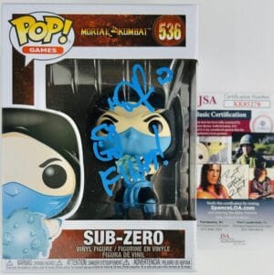 DANIEL PESINA SIGNED SUB ZERO FUNKO POP VINYL 536 MORTAL KOMBAT AUTOGRAPH JSA 78