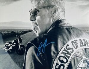RON PERLMAN SIGNED METALLIC 11X14 PHOTO SONS OF ANARCHY CLAY MORROW BAS 986