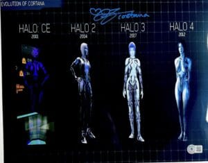 JEN TAYLOR SIGNED METALLIC 11X14 PHOTO CORTANA MASTER CHIEF HALO XBOX BAS 546