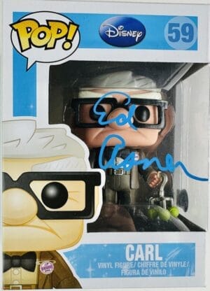 ED ASNER SIGNED CARL FUNKO POP VINYL 59 DISNEY UP AUTOGRAPH BAS 994