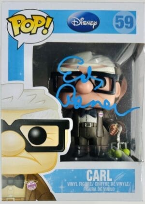 ED ASNER SIGNED CARL FUNKO POP VINYL 59 DISNEY UP AUTOGRAPH BAS 995