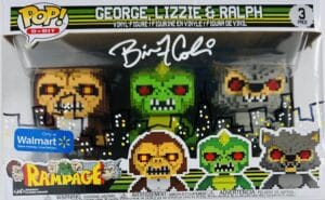 BRIAN COLIN SIGNED RAMPAGE FUNKO POP VINYL 3 WALMART EXCLUSIVE NES ARCADE BAS 52