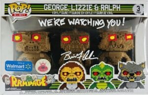 BRIAN COLIN SIGNED RAMPAGE FUNKO POP VINYL 3 WALMART EXCLUSIVE NES ARCADE BAS 51