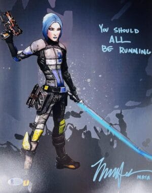 MARTHA HARMS SIGNED 11X14 PHOTO MAYA BORDERLANDS ANIME AUTOGRAPH BAS 865