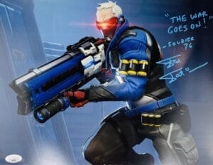 FRED TATASCIORE SIGNED SOLDIER 76 11X14 PHOTO OVERWATCH AUTOGRAPH ANIME JSA 852
