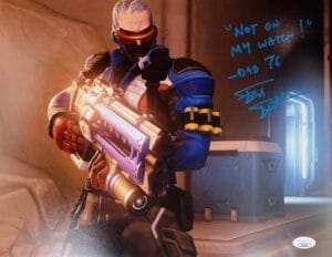 FRED TATASCIORE SIGNED SOLDIER 76 11X14 PHOTO OVERWATCH AUTOGRAPH ANIME JSA 860