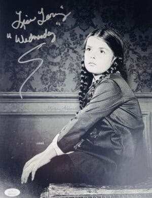 LISA LORING SIGNED 11X14 PHOTO THE ADDAMS FAMILY WEDNESDAY AUTOGRAPH JSA 546