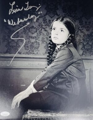 LISA LORING SIGNED 11X14 PHOTO THE ADDAMS FAMILY WEDNESDAY AUTOGRAPH JSA 547