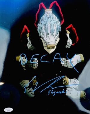 ERIC VALE SIGNED TOMURA SHIGARAKI 11x14 METALLIC PHOTO MY HERO ACADEMIA BAS 335
