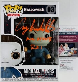 CASEY HENDERSHOT SIGNED MICHAEL MYERS FUNKO POP VINYL 03 HALLOWEEN JSA 356