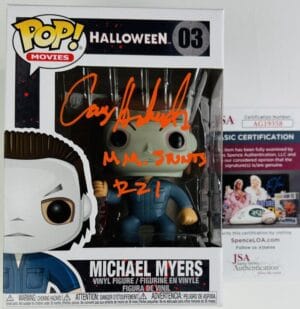 CASEY HENDERSHOT SIGNED MICHAEL MYERS FUNKO POP VINYL 03 HALLOWEEN JSA 358