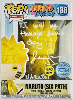 MAILE FLANAGAN SIGNED NARUTO SIXTH PATH SAGE FUNKO POP SHIPPUDEN 186 BAS 125