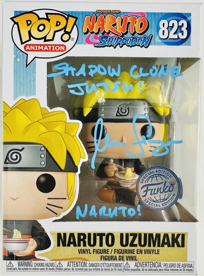 MAILE FLANAGAN SIGNED NARUTO UZUMAKI FUNKO POP VINYL 823 ANIME AUTOGRAPH BAS 025
