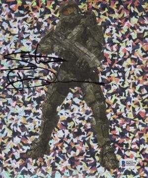 STEVE DOWNES SIGNED MASTER CHIEF 8X10 HOLOGRAPHIC PHOTO HALO BAS 279