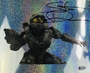 STEVE DOWNES SIGNED MASTER CHIEF 8X10 HOLOGRAPHIC PHOTO HALO BAS 280