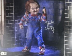 ED GALE SIGNED 11X14 PHOTO CHILDS PLAY CHUCKY HORROR AUTOGRAPH BAS 475