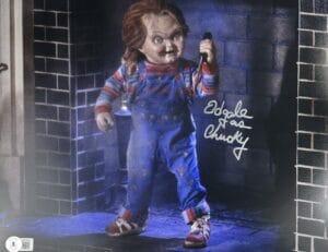 ED GALE SIGNED 11X14 PHOTO CHILDS PLAY CHUCKY HORROR AUTOGRAPH BAS 474