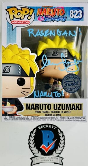MAILE FLANAGAN SIGNED NARUTO UZUMAKI FUNKO POP VINYL 823 ANIME AUTOGRAPH BAS 016