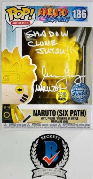 MAILE FLANAGAN SIGNED NARUTO SIX PATH SAGE FUNKO POP SHIPPUDEN 186 BAS 101