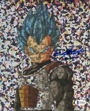 CHRIS SABAT SIGNED VEGETA 8X10 HOLOGRAPHIC PHOTO DRAGON BALL Z DBZ ANIME BAS 864