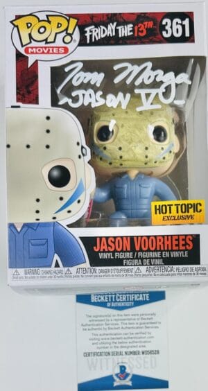 TOM MORGA SIGNED JASON VOORHEES FUNKO HOT TOPIC 361 FRIDAY THE 13TH BAS 528