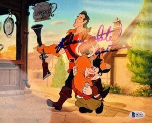 Richard White signed Gaston 8X10 METALLIC photo Beauty and the Beast BAS 971