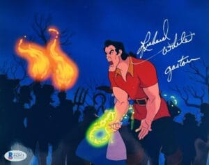 Richard White signed Gaston 8X10 METALLIC photo Beauty and the Beast BAS 973