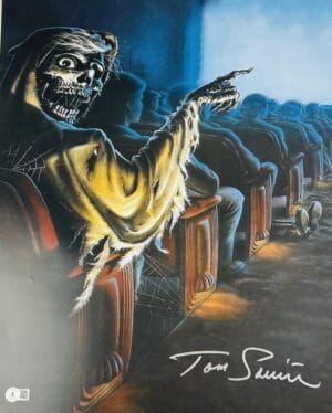 TOM SAVINI CREEPSHOW SIGNED 16X20 PHOTO MOVIE POSTER THE CREEP CREEP SHOW BAS 79