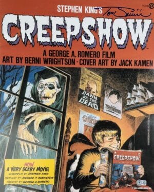 TOM SAVINI CREEPSHOW SIGNED 16X20 PHOTO MOVIE POSTER THE CREEP CREEP SHOW BAS 75
