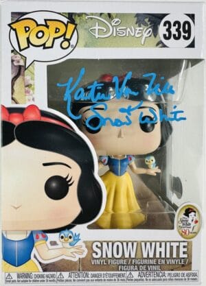 KATIE VON TILL SIGNED SNOW WHITE FUNKO POP VINYL 339 DISNEY AUTOGRAPH BAS 809