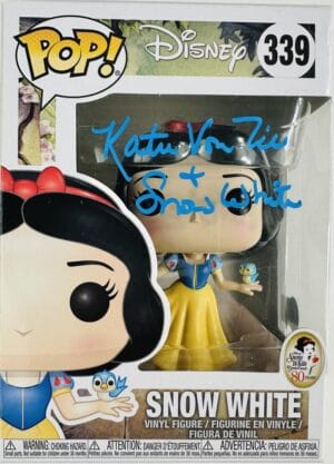 KATIE VON TILL SIGNED SNOW WHITE FUNKO POP VINYL 339 DISNEY AUTOGRAPH BAS 807