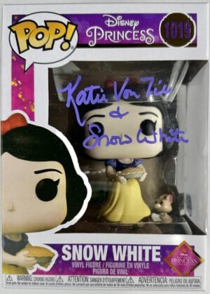 KATIE VON TILL SIGNED SNOW WHITE FUNKO POP VINYL 1019 DISNEY AUTOGRAPH BAS 786