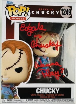 ED GALE SIGNED BRIDE OF CHUCKY FUNKO POP VINYL 1249 CHILDS PLAY HORROR BAS 500