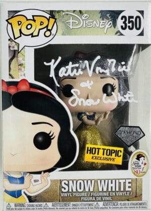 KATIE VON TILL SIGNED SNOW WHITE DIAMOND FUNKO POP 350 DISNEY AUTOGRAPH BAS 735