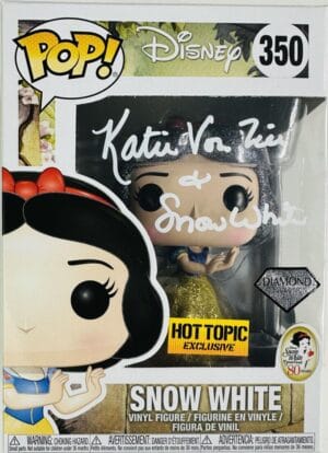 KATIE VON TILL SIGNED SNOW WHITE DIAMOND FUNKO POP 350 DISNEY AUTOGRAPH BAS 732