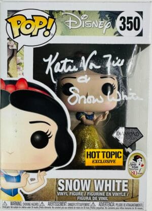 KATIE VON TILL SIGNED SNOW WHITE DIAMOND FUNKO POP 350 DISNEY AUTOGRAPH BAS 731